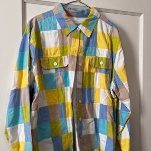C.J. Banks by Christopher & Banks size L vintage quilt type shirt jacket spring